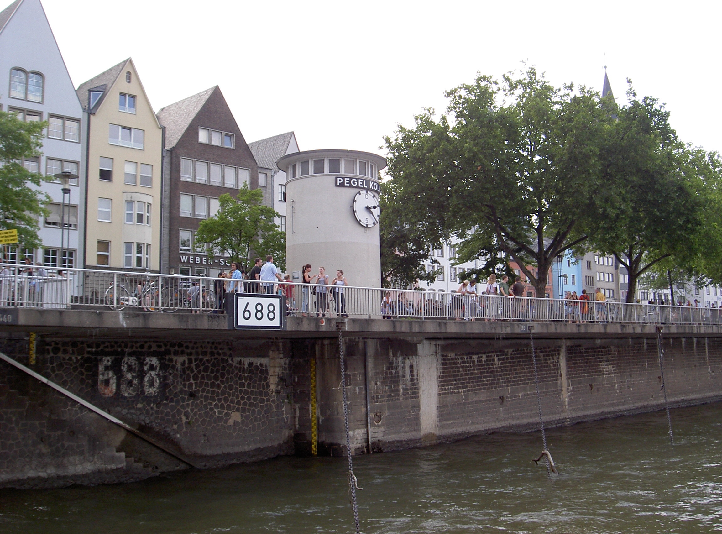 Der Pegel Köln und die BWaStr-Station 688 (Quelle: Schwandt, BfG Koblenz)