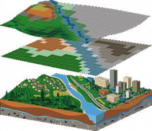 Mit Spatial Analyst können Sie hydrologische Daten visualisieren und bearbeiten.