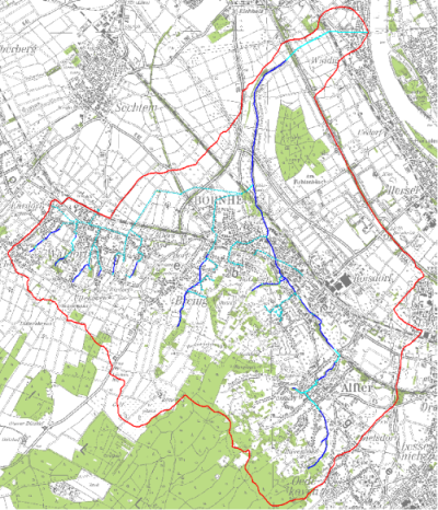 Einzugsgebiet des Bornheimer Bachs