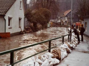 Hochwassersituation in Unterburg