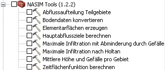 Die NASIM-Tools lassen sich in der ArcGIS Toolbox aktivieren.