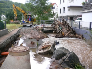 Schäden in Dillenburg nach urbaner Sturzflut