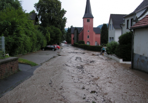 Urbane Sturzflut nach Starkregen