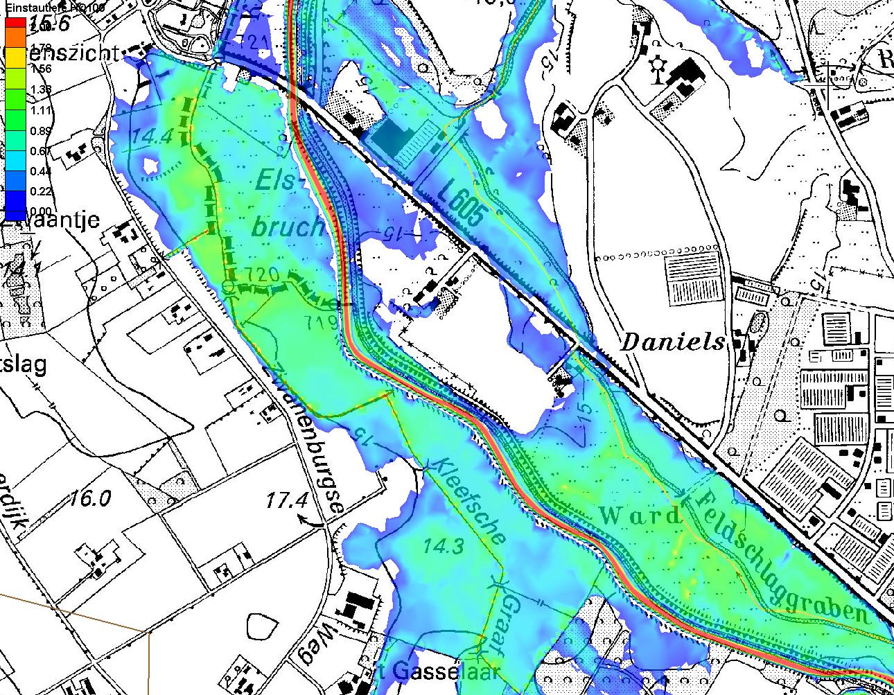 Hochwasserschutz - Karte Überschwemmungsgebiet
