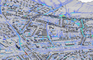 Feinmodell zur Starkregensimulation