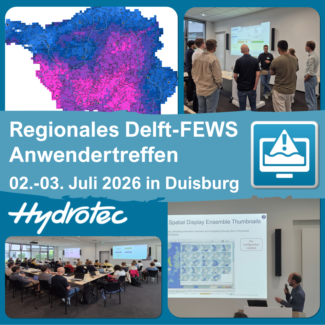 Delft-FEWS Anwendertreffen 2026 Collage