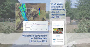 Hyrotec präsentiert Modell HW-Erft bei WB-Symp-TUM 2023