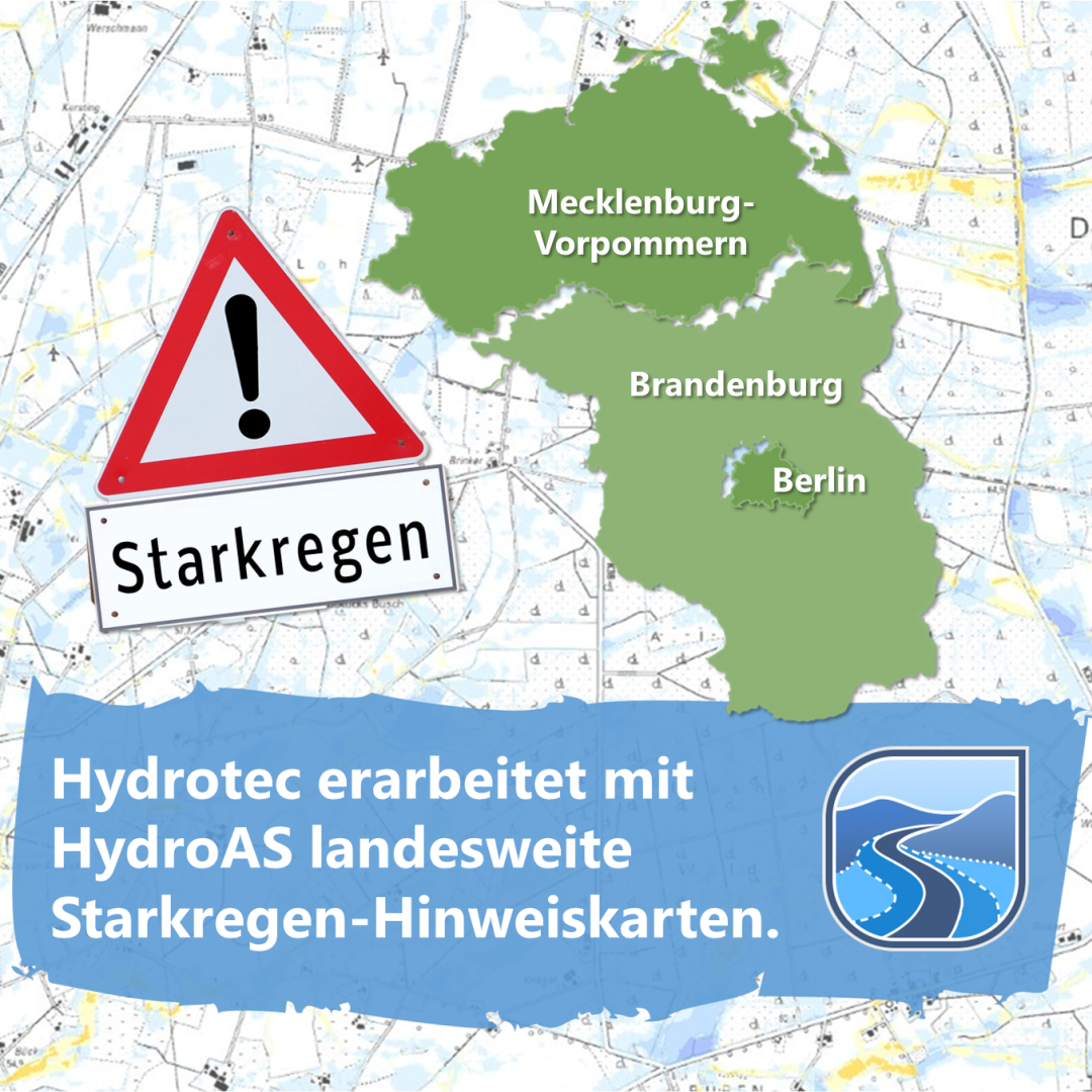 Hydrotec erarbeitet landesweit Starkregenhinweiskarten