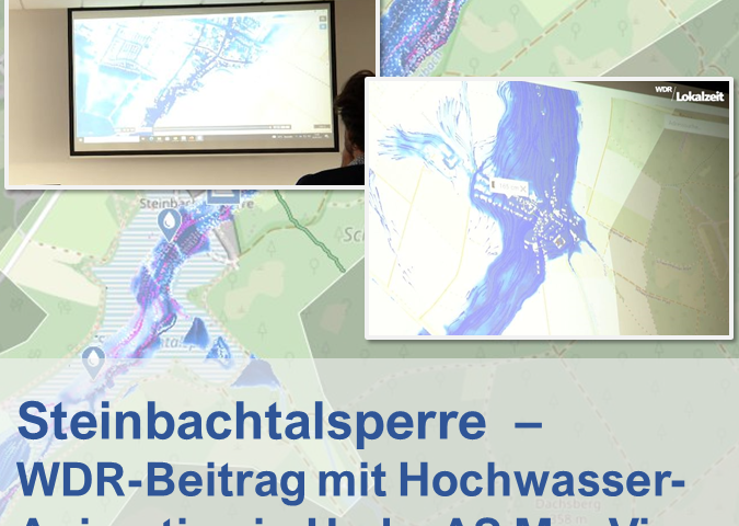Dammbruchszenario Hochwasser-Animation Steinbachtalsperre