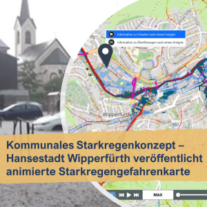 Wipperfürth veröffentlicht animierte Starkregengefahrenkarte