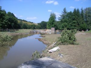 Pegel Schönau nach dem Hochwasser im Juli 2021