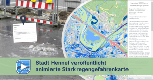 Hennef veröffentlicht animierte Starkregengefahrenkarten